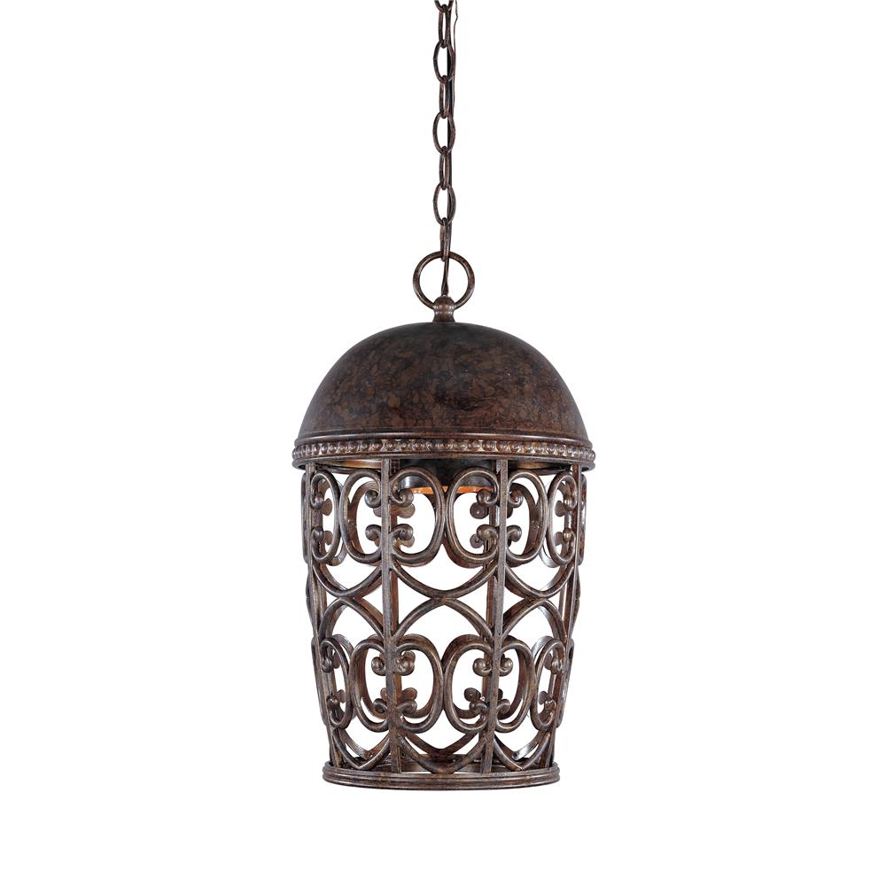 Designers Fountain 97594-BU Burnt Umber Single Light Down Lighting Outdoor Pendant from the Dark Sky Amherst Collection